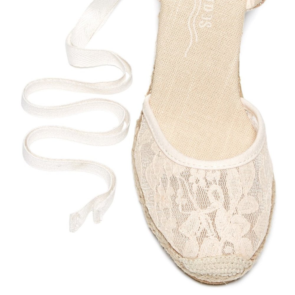 SOLUDOS New Wedge Lace Up Espadrille Sandal Women's 10 - Picture 4 of 11
